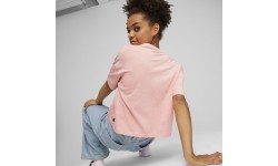 Bluzka damska Puma Ess Cropped Logo różowa 586866 67