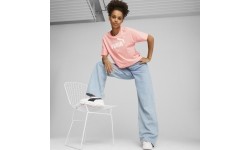Bluzka damska Puma Ess Cropped Logo różowa 586866 67