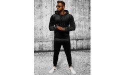 Welurowy dres męski J.Style Black 8C1171-3