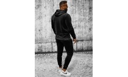 Welurowy dres męski J.Style Black 8C1171-3