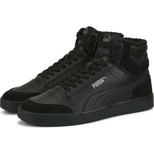 Puma Shuffle Mid Fur Flat Black buty męskie 387609 01