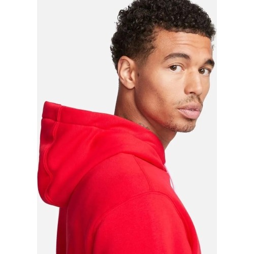 Bluza męska Nike Fleece Park Hoodie z kapturem, czerwona CW6894 657