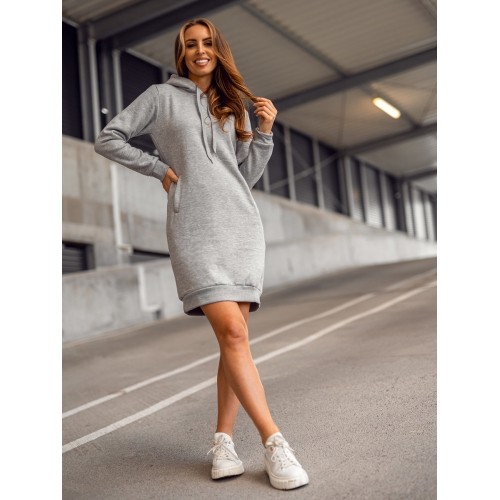 J.Style damska spódnica polarowa, szara 68YS10005-2