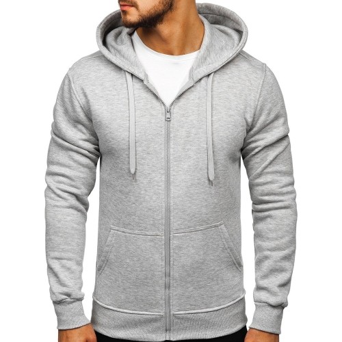 Bluza męska J.Style Fleece, szara 68B2008-2