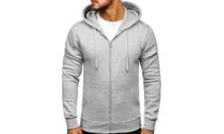 Bluza męska J.Style Fleece, szara 68B2008-2