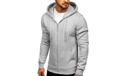 Bluza męska J.Style Fleece, szara 68B2008-2