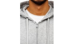 Bluza męska J.Style Fleece, szara 68B2008-2