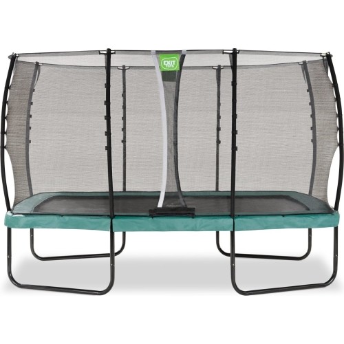 Trampolina EXIT Allure Classic 214x366 cm z siatką ochronną, zielona