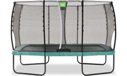 Trampolina EXIT Allure Classic 214x366 cm z siatką ochronną, zielona