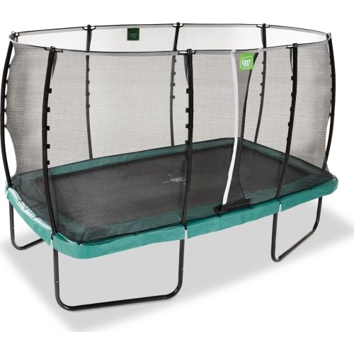 Trampolina EXIT Allure Classic 214x366 cm z siatką ochronną, zielona