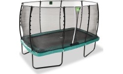 Trampolina EXIT Allure Classic 214x366 cm z siatką ochronną, zielona