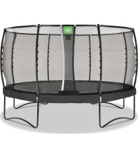 Trampolina EXIT Allure Premium ø427 cm z siatką ochronną, czarna