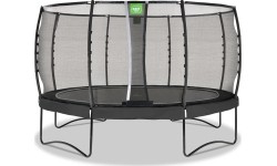 Trampolina EXIT Allure Premium ø427 cm z siatką ochronną, czarna