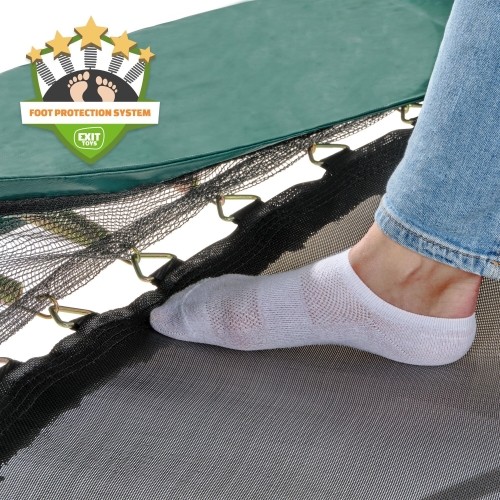 EXIT Allure Classic trampolina 244x427cm - zielona