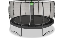 Trampolina EXIT Allure Premium ø427 cm z siatką ochronną, czarna