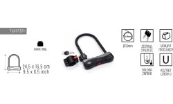 Rowerowy zapięcie U-lock Twister+