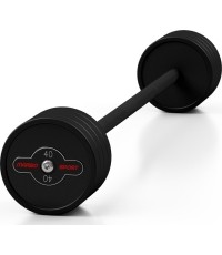 Sztanga gumowana prosta 40 kg czarny mat - Marbo Sport