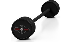 Sztanga gumowana prosta 40 kg czarny mat - Marbo Sport