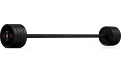 Sztanga gumowana prosta 40 kg czarny mat - Marbo Sport