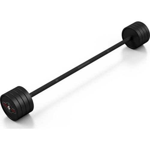 Sztanga gumowana prosta 40 kg czarny mat - Marbo Sport