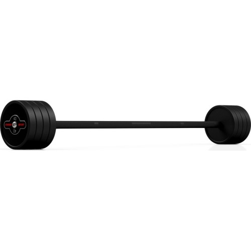 Sztanga gumowana prosta 40 kg czarny mat - Marbo Sport