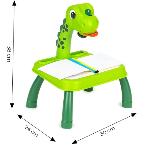 Projektor tablica do rysowania dinozaur 12 flamastrów 24 wzory