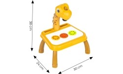 Projektor tablica do rysowania dinozaur 12 flamastrów 24 wzory