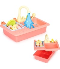 Zlew zlewozmywak z kranem napełniany wodą 12 akcesoriów zabawka dla dzieci