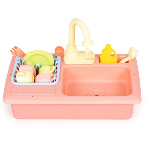 Zlew zlewozmywak z kranem napełniany wodą 12 akcesoriów zabawka dla dzieci