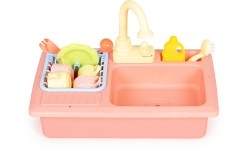 Zlew zlewozmywak z kranem napełniany wodą 12 akcesoriów zabawka dla dzieci