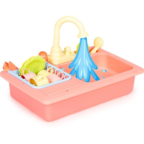 Zlew zlewozmywak z kranem napełniany wodą 12 akcesoriów zabawka dla dzieci