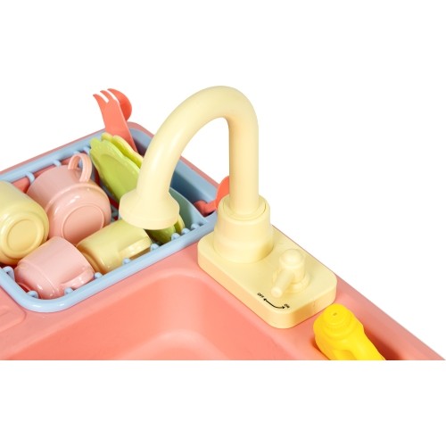 Zlew zlewozmywak z kranem napełniany wodą 12 akcesoriów zabawka dla dzieci