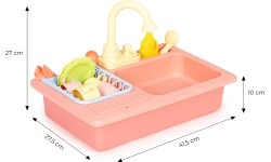 Zlew zlewozmywak z kranem napełniany wodą 12 akcesoriów zabawka dla dzieci