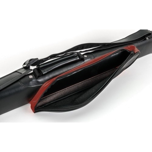 Twardy futerał na kije bilardowe Style SY-2, czerwono-czarny, 2/2, 85 cm