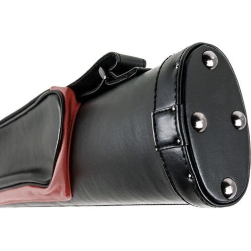 Twardy futerał na kije bilardowe Style SY-2, czerwono-czarny, 2/2, 85 cm