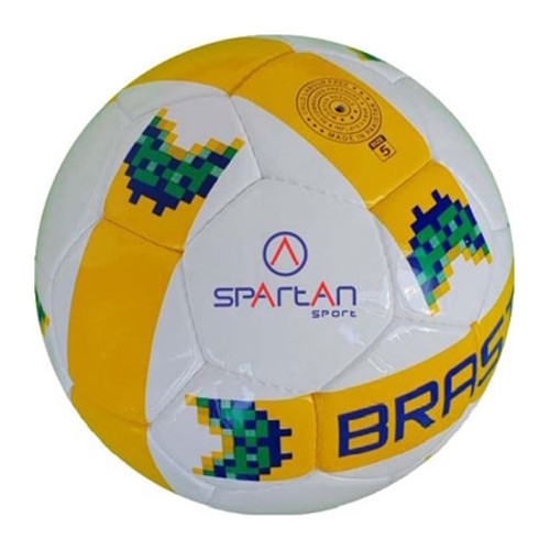 Piłka nożna SPARTAN Brasil Cordlay - White-Yellow