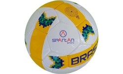 Piłka nożna SPARTAN Brasil Cordlay - White-Yellow