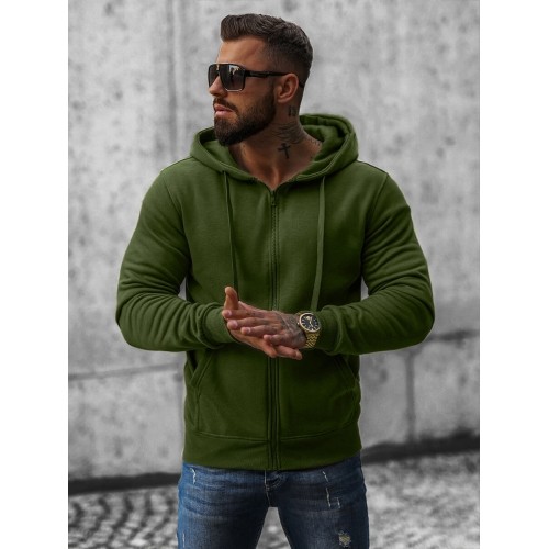 J.Style męska bluza polarowa khaki 68B2008-29