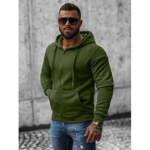 J.Style męska bluza polarowa khaki 68B2008-29