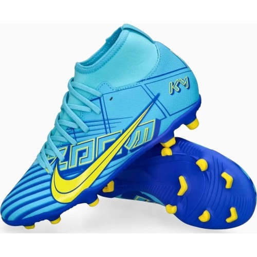 Buty piłkarskie Nike Jr Superfly 9 Club KM FG/MG dla młodzieży, niebiesko-żółte DO9789 400