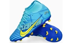 Buty piłkarskie Nike Jr Superfly 9 Club KM FG/MG dla młodzieży, niebiesko-żółte DO9789 400