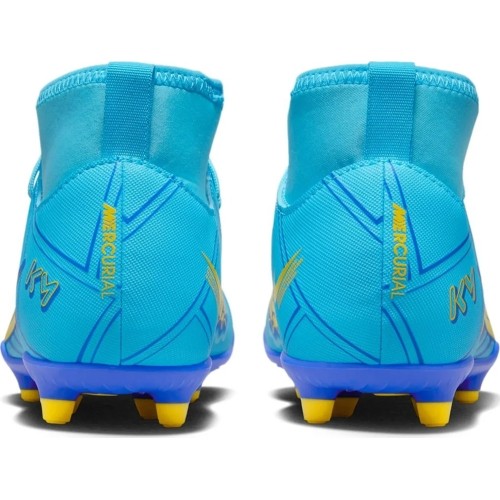 Buty piłkarskie Nike Jr Superfly 9 Club KM FG/MG dla młodzieży, niebiesko-żółte DO9789 400