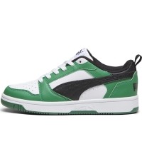 Puma buty młodzieżowe Rebound V6 Lo Jr Black White Green 393833 05