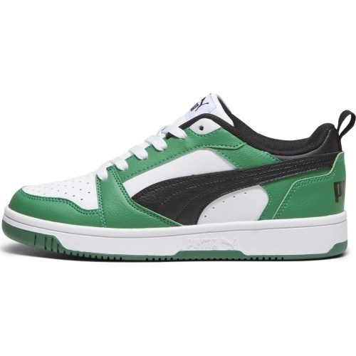 Puma buty młodzieżowe Rebound V6 Lo Jr Black White Green 393833 05