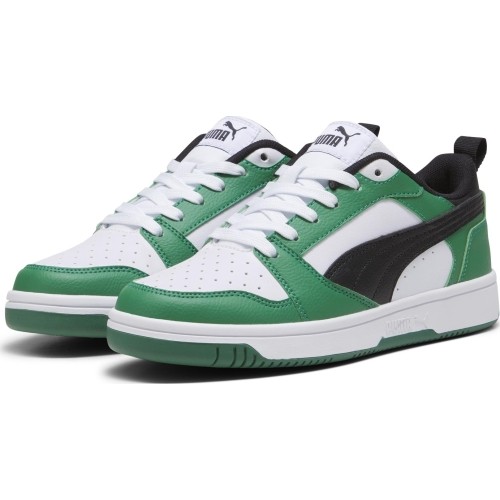 Puma buty młodzieżowe Rebound V6 Lo Jr Black White Green 393833 05