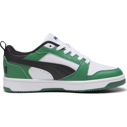 Puma buty młodzieżowe Rebound V6 Lo Jr Black White Green 393833 05