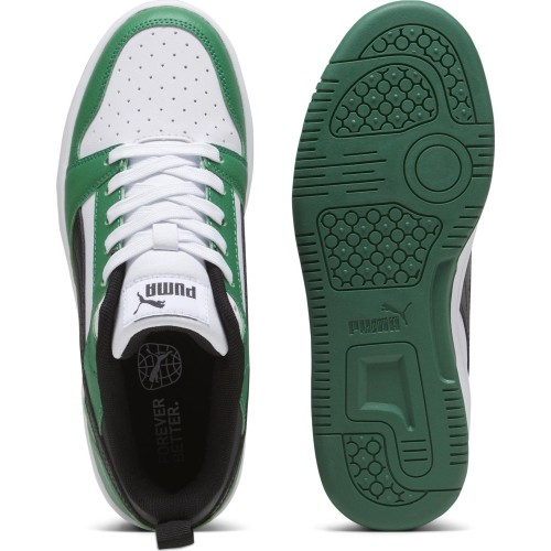 Puma buty młodzieżowe Rebound V6 Lo Jr Black White Green 393833 05