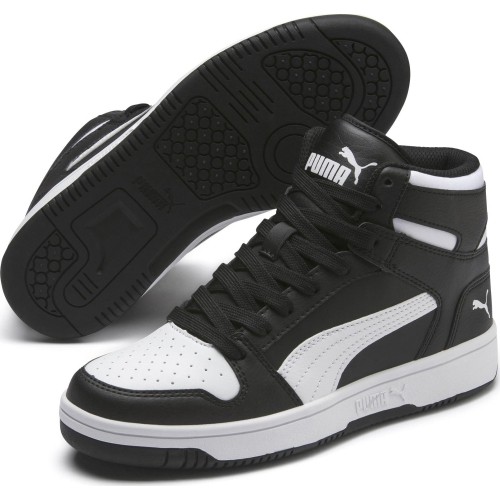 Buty młodzieżowe Puma Rebound Layu SL Jr czarno-białe 370486 01