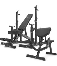 Zestaw MS5_2.0 | Ławka dwustronna + stojaki regulowane + Ławka Scotta (modlitewnik) z regulacją podparcia Marbo Sport