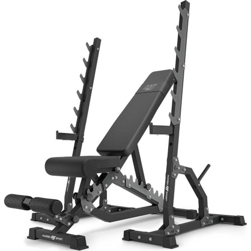 Zestaw MS24_2.0 | Ławka dwustronna + wielopoziomowe stojaki (2 sztuki) - Marbo Sport